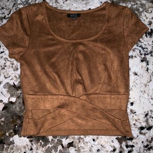 Brown crop top